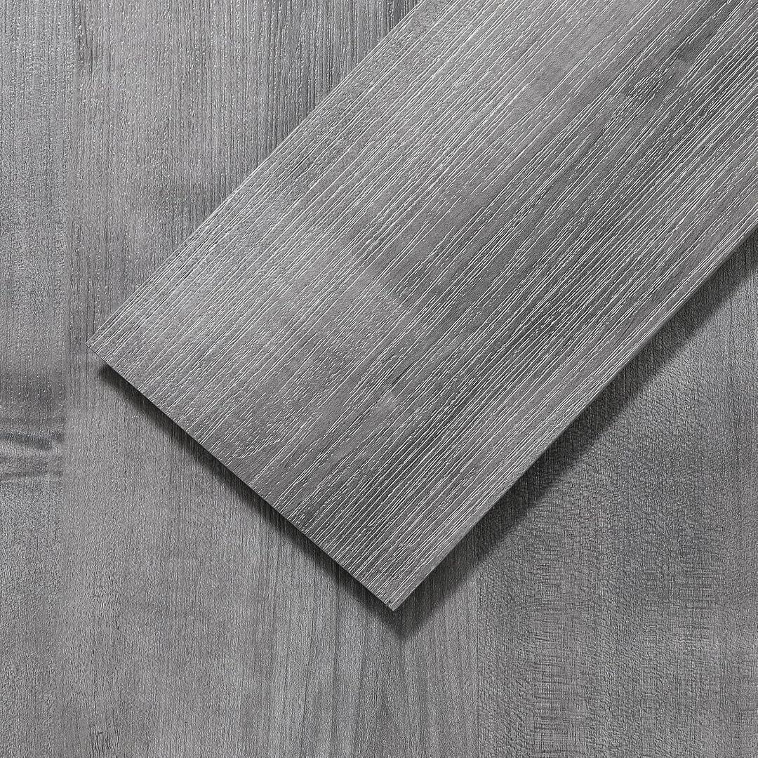 Peel and Stick Floor Tile, 12-Pack 36"x 6" Smoke Grey Wood Grain Sticky Tiles, Waterproof Vinyl Flooring Cover 18 sq. ft, DIY Luxury Vinyl Plank Flooring for Bedroom, Living Room, Kitchen