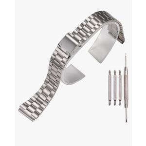 18mm Stainless Steel Replacement Watchband Compatible with Casio F-108WH AE1200WH A168WA A158WA LA670WGA A700W Women's and Men's Watch Accessories