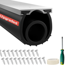 Garage Door Seals Bottom Rubber - Jobon 10 Ft Heavy-Duty Garage Door Weather Stripping Bottom Seal with Pre-drilled Aluminum Track Retainer Kit, Easy Installation for Home & Commercial