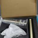 Elegant Bathroom Sink Faucet Single Hole,AUU Waterfall Brushed Nickel Vessel Sink Faucet Solid Brass,Single Handle Basin Tap with Pop Up Drian Supply Line (Brushed Nickel, Tall)