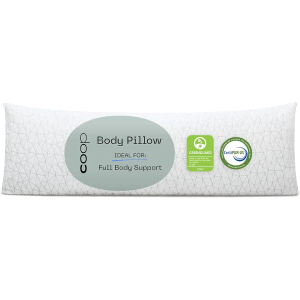 Coop Home Goods Original Adjustable Body Pillow, 20x54 Long Pillow for Back, Shoulder, Hip and Knee Support, Side Sleeper Body Pillows for Adults with Memory Foam & Washable Cover