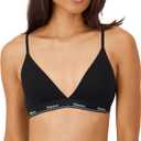 Hanes Women's Triangle Bralette Pack, 2-Pack, Originals Breathable Stretch Cotton Bras for Women, Wireless Bra (M)