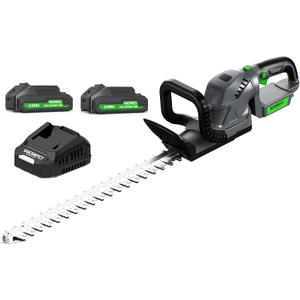 20-Inch Cordless Hedge Trimmer, Electric Handheld Bush Trimmer, 180 Rotatable Handle, with 2pack Battery and Charger (WHT52)