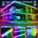 FBZ 300FT Permanent Outdoor RGB Lights - IP67 Waterproof with Smart App Control Remote,DIY Scene Modes, Music Synchronization,Eaves Lights for Garden Decor,Deck,Christmas