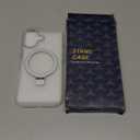 Magnetic for iPhone 17 Case with Ring Stand, Back Shockproof Phone Case for iPhone 17 6.3'', Frosted White