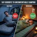 2 Person Full Size Camping Sleeping pad, 4" Ultra-Thick Memory Foam Camping Mat with Built-in Electric Pump, 9.5 R-Value Insulated Air Mattress Sleeping Pads for Car Travel