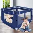 42x42x26 Inches Dog PlaypensPuppy Playpen with Gate for Puppies or Small Dogs, Dog Fence Pet Playpen for Indoor & Outdoor
