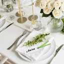 50 Pack Table Name Cards with Green Ribbon Blank Wedding Place Card 1.57''x3.54'' Name Place Cards for Table Setting Hanging Gift Tags for Wedding Dinner Party Banquet Events