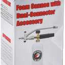 Tool Daily Foam Cannon with Dual Connector Accessory, 1/4 Inch Quick Connector, 5 Pressure Washer Nozzle Tips, 1 Liter