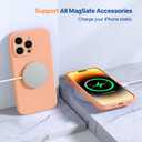 Miracase Designed for iPhone 14 Pro Max Phone Case with Screen Protector,[Upgraded Enhanced Camera Protection],Shockproof Liquid Silicone Case with Microfiber Lining,6.7 inch, Amber Orange