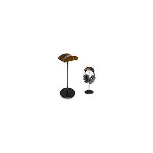 Headphone Stand for Desk - Headset Holder with Aluminum Alloy Support Rod, Gaming Headset Stand with Wooden Support Plate