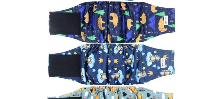 3 Pack Dog Diapers Male, Premium Belly Bands for Male Dogs, High Absorbing Dog Pee Wraps for Doggie in Incontinence or Excitable Urination and Training XXL