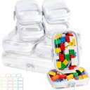 9 Pack Clear Hard Shell Zipper Case,Waterproof Toiletry Cosmetic Bag,Toy Organizers and Storage Box,Diaper Bag Organizer,Pencil Case,Clear Plastic Zipper Pouches for Office Home Storage(L,2S,6Mini)