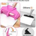 AFMAT 3 Hole Punch Heavy Duty, 40-Sheet Three Hole Punch, 50% Reduced Effort, 3 Hole Puncher for Binder w/Large Chip Tray, 9/32" Holes Diameter, Metal Paper Puncher for Home/Office/School, HP14(Pink)