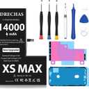 [14000mAh]Battery for iPhone XS MAX, 2026 New Upgraded High Capacity 0 Cycle Li-Polymer Replacement Battery for iPhone XS Models A1921, A2101, A2102, A2104 with Complete Professional Repair Tool Kit