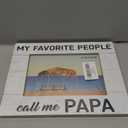 Papa  12.5x17.5cm Picture Frames, Gifts for Grandpa Pop Pop Grandfather Wood Photo Frame, Father’s Day Grandparent's Day Daddy Gifts from Son Daughter Picture Frame for Wall Tabletop Display 