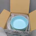 Grow Forward Bamboo Kids Plates and Bowls Sets - 8-Piece Dishwasher Safe Non Toxic Plates for Kids - Reusable Eco Friendly BPA Free Dishes Dinnerware Sets for Children - Rainforest