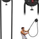Endless Rope Trainer for Home Gym, Portable Cable Pulley System with 14 FT Closed-Loop Nylon Rope, 66LB Max Resistance Infinity Ropes Machine for Full Body Workout Cardio HIIT Strength Training