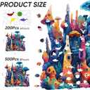 Qiuenisray Wooden Puzzles for Adults, Coral Ocean Jigsaw Puzzles 200 Pieces, FSC Certified Beautiful Wall Decor Puzzles, Irregular Creative Gift for Adults Family Game 11 x 11.2 in