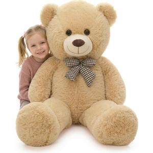 MaoGoLan Giant Teddy Bear Plush Toy - Ultra Soft & Cute Large Stuffed Animal 39 inches, Perfect for Baby Showers, Birthdays, Valentines Day Gifts (Kids, Couples, Family), Tan