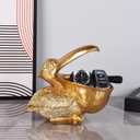 Pelican Key Holder Statues,Fun Animal Hippo Candy Dish,Candy Dish for Office Desk Unique,Modern Key Holder for Pelican Figurine,Suitability Desk and Entry Table Decor Items (All Gold)