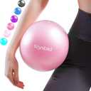 Small Exercise Ball, 9 Inch Mini Pilates Ball, Anti Burst and Slip Resistant Mini Yoga Ball for Stability, Fitness, Physical Therapy, Stretching & Core Strength Workout at Home Gym & Office (1Misty Rose)