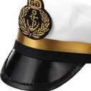 Pet Captains Hat White Sailor Hat for Cats Small Dogs Halloween Cosplay Costume Cap Doggy Navy Outfit Cosplay Apparel