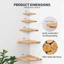 Gieanoo Corner Wall Shelf,12inch Solid Oak Wood Floating Corner Shelf with Wire Hole Corner Wall Storage Display Shelves for Living Room Bedroom Bathroom Kitchen