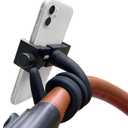 Portable Phone Holder Stand for Bed, Stroller, Desk, Car with Gooseneck Flexible Arm - Stable, Secure & Adjustable Fit on Treadmill, Wheelchair, Tree for GoPro & Cell Phones Used at Home, Work, Travel