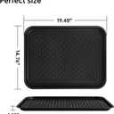 Boot Tray for Entryway, 3 Pack Waterproof Shoe Trays for Indoor Outdoor Use 20"x15" Durable Shoe Mat with Raised Edge, Non-Slip Tray for Boots, Pets, Garden & Muddy Shoes, 19.70"L x 14.96"W x 1.2"Th