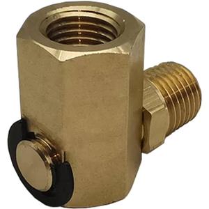 50310 Swivel Joint for Air Hose Reel 1/4'' FPT * 1/4'' MPT 90 Deg Swivel Fitting, 5/16-18G Male/Female (Gold)