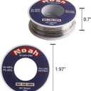 Noah Tin Lead Rosin Core Solder Wire for Soldering, Content 2.0% Solder flux Sn60-Pd40 (0.8mm, 100g)