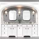 Silver Wall Mirror-Beveled Edge Frameless Mirrors for Bathroom, Vanity, Bedroom, Rectangle Mirrors17.8X23.7inch