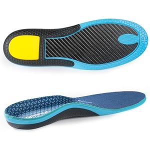 Carbon Fiber Shock-Absorbing Insole with Arch Support is Suitable for Basketball, Running, Cycling, Outdoor Hiking and Other Daily Sports. (Blue, M：7.5/8丨W：8.5/9（270mm）)Size 9
