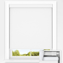 UNISHADES No Tools No Drill Cordless Blackout Roller Shades for Indoor Windows, Easy to Install, Darkens Rooms, Blocks Heat, and Protects Against UV Rays, Window Size 32” W × 48" H White