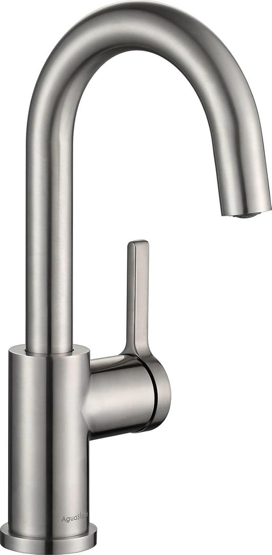 AguaStella AS1010SS Stainless Steel Bar Faucet or Prep Kitchen Sink Faucet with Single Handle