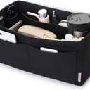 ZTUJO Felt Purse Organizer, Multi Pocket Bag in Bag Organizer For Tote & Handbag Shaper, Speedy 30, Speedy 35 and Speedy 40 (Large, Black)