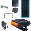Solar Heater for Chicken Coop, Solar Chicken Coop Heater, Portable 360 Adjustable Heaters with Fast Heating Modes,Dual Power Solar/Plug Options (30W Blueboard with heater, Plug)