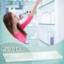 Leinuosen 4 Pcs Clear Acrylic Medicine Shelves, Replacement Cabinet Shelves for Bathroom, Living Room, Kitchen, Wall Mounted and Hanging, 1 cm Thick (13 Inch)