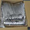 SUT 300PCS Silver Plastic Silverware, Disposable Utensils, plastic cutlery Set Includes 100 Knives, Forks and Spoons, Disposable Silverware for Party, Hammered Silverware Set