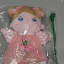 OUOZZZ Soft Baby Doll 10" Tulip Pink - First Birthday Toys for 1 Year Old Girl, Ideal 1 Year Old Girl Gifts & Baby Girl Gifts, Snuggle Buddy for Infants