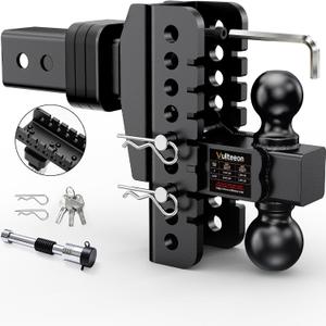 Adjustable Trailer Hitch, 6in Drop Hitch (for 2.5 Inch Receiver)