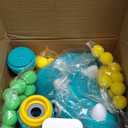 EagleStone Moveable Dinosaur Shooting Toys for Kids, Triceratops Dino Shooting Games with 2 Gun, 48 Balls, LCD Score Record, for Boys and Girls, Party Favor for Indoor and Outdoor (10b-green)