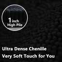 2 x BOANKODU Bathroom Rugs 32x20, Extra Soft Absorbent Chenille Bath Rugs, PVC Backing Quick Dry, Machine Washable Bath Mats for Bathroom Floor, Tub and Shower, Home Decor Accessories, Black