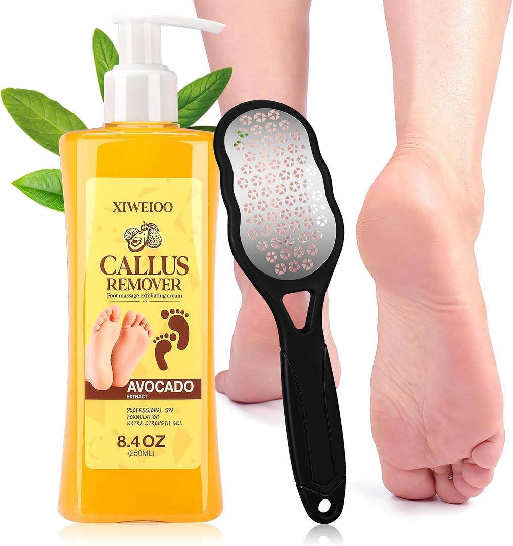 2 x Foot Callus Remover Gel Kit Foot Files Set Heell Exfoliator | Dead Skin Remover Pedicure Foot Spa Products Home Pedicure Foot Spa Supplies for Rough, Dry, Cracked Skin