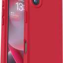 Vooii Compatible with iPhone 16 Case, Liquid Silicone Upgrade [Camera Protection] [Soft Anti-Scratch Microfiber Lining] Shockproof Phone Case for iPhone 16 6.1 inch - Red