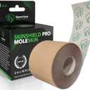 Athletic Moleskin for Blister Prevention - 48% More Per Dollar Than Leading Brand - 408 sq in vs 111 sq in. Ultrathin Mole Skin Tape (Tan)
