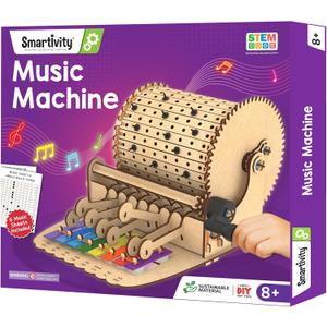 Smartivity Mechanical Xylophone Music Machine for Kids 8-14 Years Old I Cool Birthday Gifts Ideas for Boys & Girls | DIY STEM Science Toys for 8,9,10,11,12,13,14 Years I Wooden Engineering Game