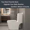 U/D-Shape Toilet Seat Replacement, Ergonomic Soft Close Quiet No Slam, PP Plastic Heavy-Duty Anti-Yellow, Quick Release Easy Install, Fits 18.5 Elongated Toilets MinS028