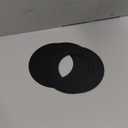 PATIKIL Goof Rings for 4" Inch Recessed Can Lighting Down Light, 4 Pcs Metal Goof Trim Rings Cover, Outer Diameter 6.7-inch, Inner Diameter 4.25-inch, Matte Finish BlackFlush Mount